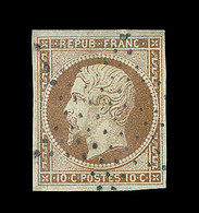 O EMISSION PRESIDENCE - O - N°9d - 10c Brun Foncé - Obl. Étoile Muette - Signé A. Brun - TB - 1852 Louis-Napoleon
