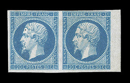 * NAPOLEON NON DENTELE - * - N°14A - Paire - BDF - Signé Behr - TB - 1853-1860 Napoléon III