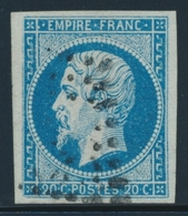 O NAPOLEON NON DENTELE - O - N°14Ad - Bleu S/vert - TB - 1853-1860 Napoleon III