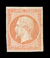 * NAPOLEON NON DENTELE - * - N°16 - 40c Orange - TB - 1853-1860 Napoléon III