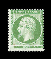 * NAPOLEON DENTELE - * - N°20 - 5c Vert - TB - 1862 Napoléon III