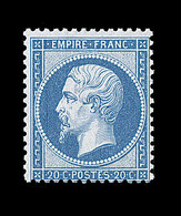 ** NAPOLEON DENTELE - ** - N°22 - 20c Bleu - Signé A. Brun - TB - 1862 Napoléon III