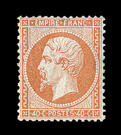 (**) NAPOLEON DENTELE - (**) - N°23 - 40c Orange - Signé A.Brun- TB - 1862 Napoléon III