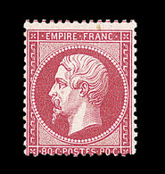 * NAPOLEON DENTELE - * - N°24 - 80c Rose - Comme ** - TB - 1862 Napoléon III