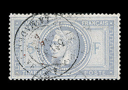 O NAPOLEON LAURE - O - N°33 - 5F Obl Càd - Signé Brun - TB - 1863-1870 Napoleon III With Laurels
