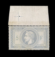 ** NAPOLEON LAURE - ** - N°33a - 5F Gris Bleu - BdF - Croix De Repère - Signé A. Brun / Calves - TB/SUP - 1863-1870 Napoleon III With Laurels