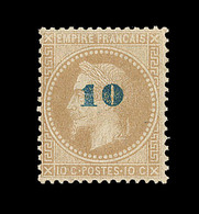 * NAPOLEON LAURE - * - N°34 - 10 S/10c - Signé Darteyre - TB - 1863-1870 Napoleon III With Laurels