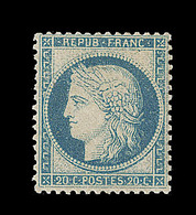 * SIEGE DE PARIS (1870) - * - N°37 - 20c Bleu - Charn. Légère - Signé - TB - 1870 Siège De Paris