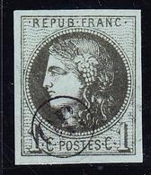 O EMISSION DE BORDEAUX - O - N°39B - Belles Marges - Obl. OR Sans Garantie - 1870 Bordeaux Printing