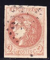 O EMISSION DE BORDEAUX  - O - N°40B - 2c Brun Rouge - Signé Calves TB - 1870 Bordeaux Printing