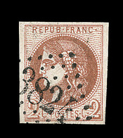 O EMISSION DE BORDEAUX  - O - N°40B - 2c Brun Rouge - R2 - TB - 1870 Bordeaux Printing