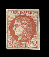 * EMISSION DE BORDEAUX  - * - N°40Ba - 2c Rouge Brique - TB - 1870 Emission De Bordeaux