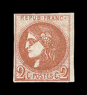 * EMISSION DE BORDEAUX  - * - N°40Ba - 2c Rouge Brique - Signé Et Notifié Calves - TB - 1870 Bordeaux Printing
