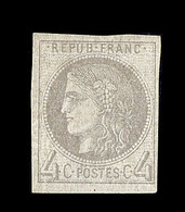 * EMISSION DE BORDEAUX  - * - N°41A - 4c Gris - Rep. 1 - Position 9  - Fort Pli - Aspect TB - Certif. Scheller - Signé C - 1870 Bordeaux Printing