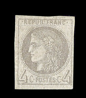 * EMISSION DE BORDEAUX  - * - N°41A - 4c Gris - Rep. 1 - Position 9  - Fort Pli - Aspect TB - Certif. Scheller - Signé C - 1870 Emission De Bordeaux