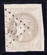 O EMISSION DE BORDEAUX  - O - N°41B - 4c Gris R2- TB - 1870 Bordeaux Printing