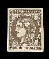 (**) EMISSION DE BORDEAUX  - (**) - N°47 - 30c Brun - TB/SUP - 1870 Bordeaux Printing