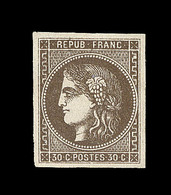 ** EMISSION DE BORDEAUX  - ** - N°47d - 30c Brun Foncé - Signé Cabany/Calves - TB - 1870 Bordeaux Printing