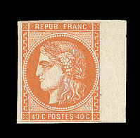 * EMISSION DE BORDEAUX  - * - N°48a - 40c Orange Vif - BDF - Signé Baudot - TB - 1870 Ausgabe Bordeaux