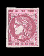 * EMISSION DE BORDEAUX  - * - N°49 - 80c Rose - Signé LANGSTEIN - TB - 1870 Bordeaux Printing
