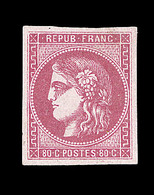 * EMISSION DE BORDEAUX  - * - N°49 - 80c Rose - Signé LANGSTEIN - TB - 1870 Emission De Bordeaux