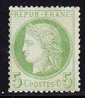 * CERES III ème REPUBLIQUE - * - N°53 - 5c Vert Jaune - Comme** - TB - 1871-1875 Cérès