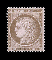 * CERES III ème REPUBLIQUE - * - N°58 - 10c Brun S/rose - TB - 1871-1875 Cérès