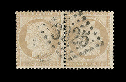 O CERES III ème REPUBLIQUE - O - N°59d - Tête Bêche - Obl. GC 3325 - Signé J.F. Brun - TB - 1871-1875 Cérès