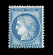 * CERES III ème REPUBLIQUE - * - N°60B - 25c Bleu - Type II - Signé Calves - TB - 1871-1875 Cérès