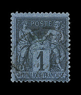 O TYPE SAGE - O - N°84 - 1c Bleu De Prusse - Signé Thiaude - TB - 1876-1878 Sage (Type I)