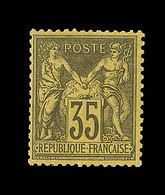 * TYPE SAGE - * - N°93 - 35c Violet Noir S/jaune - Bon Centrage - TB - 1876-1878 Sage (Type I)