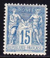 ** TYPE SAGE - ** - N°101 - 15c Bleu - TB - 1876-1878 Sage (Type I)