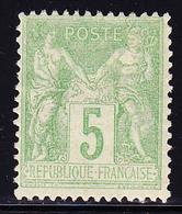 * TYPE SAGE - * - N°106 - 5c Vert Jaune - TB - 1876-1878 Sage (Type I)