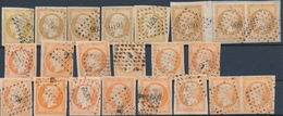 O LOTS-COLLECTIONS (Période Classique) - O - N°13A (x6) Nuances , Obl. PC Diff. + N°13B Paire + N°16 (x12) + 1 Paire - E - Autres & Non Classés