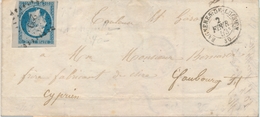 LSC Emission Présidence Sur Lettre - LSC - N°10 - Obl. P. Ch. 229 De Bagneres De Ludons 1853 - BdF Avec Voisin - TB - 1849-1876: Période Classique