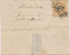 LAC ÉMISSION EMPIRE LAURE Sur Lettre - LAC - N°28B - Obl. "OR" (X3) S/pli De 1869 - B/TB - 1849-1876: Klassik