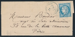 LAC Emission IIIème République Sur Lettre - LAC - N°60A - Obl. GC (B) 1382 - Càd (B) Egreville - 13/6/73 - TB - 1849-1876: Période Classique