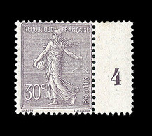 ** TYPE SEMEUSE LIGNEE - ** - N°133 - 30c Lilas - Millésime 4 - TB - 1903-60 Säerin, Untergrund Schraffiert