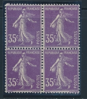 ** TYPE SEMEUSE CAMEE - ** - N°142b - Type II - Bloc De 4 - Assez BC - Signé Brun - TB - 1906-38 Semeuse Camée