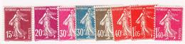 ** PERIODE SEMI-MODERNE - ** - N°189/96 - 8 Valeurs - TB - Unused Stamps