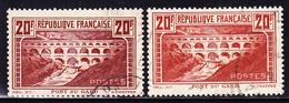 O PERIODE SEMI-MODERNE - O - N°262A, 262Aa (Type I) - TB - Unused Stamps