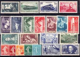 ** PERIODE SEMI-MODERNE - ** - N°337/40, 352/62 + 360a, 386/87, 395/98 = 22 T. - TB - Unused Stamps