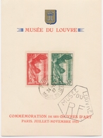 O PERIODE SEMI-MODERNE - O - N°354/55 S/carte Du Musée Du Louvre - 24/10/37 - TB - Neufs