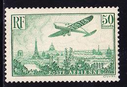 ** POSTE AERIENNE - ** - N°14 - 50F Vert Jaune - Avec Certificat - TB - 1927-1959 Mint/hinged