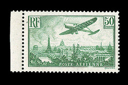 ** POSTE AERIENNE - ** - N°14a - 50F Vert - Petit BdF - TB - 1927-1959 Neufs