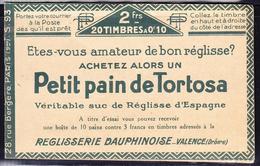 ** CARNETS ANCIENS - ** - N°170 CP2 - 10c Vert Pasteur - Carnet De 20T. - Pub (Villes De Normandie) - S93 - TB - Autres & Non Classés