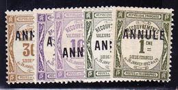 * COURS D'INSTRUCTION - TIMBRES TAXE - * - N°42/44 X2, 46**, ANNULE - TB - Cours D'Instruction