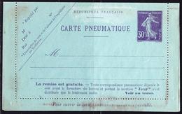 EP/** ENTIERS POSTAUX - EP/** - N°SEC.K3 - 30c Violet N°142 - B/TB - Letter Cards