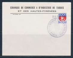 L TIMBRES DE GREVE (REF. MAURY) - L - Pli De La Chbre De Comm. De TARBES - Afft N°1354B - Obl Gd Cachet -  28 Mai 1968 - - Autres & Non Classés