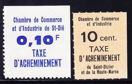 ** TIMBRES DE GREVE (REF. MAURY) - ** - N°12/13 - St Dié Et St Dizier - TB - Autres & Non Classés